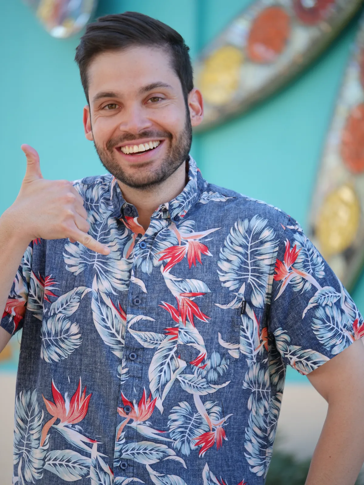 Hawaiian Shirt with Handsign