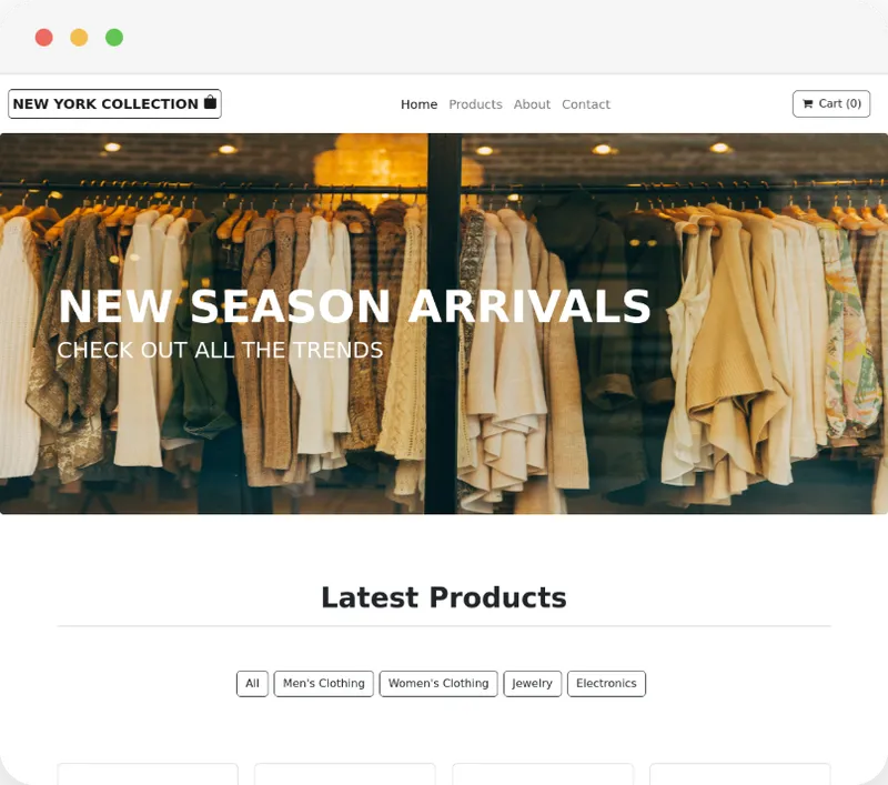 New York Collection project interface